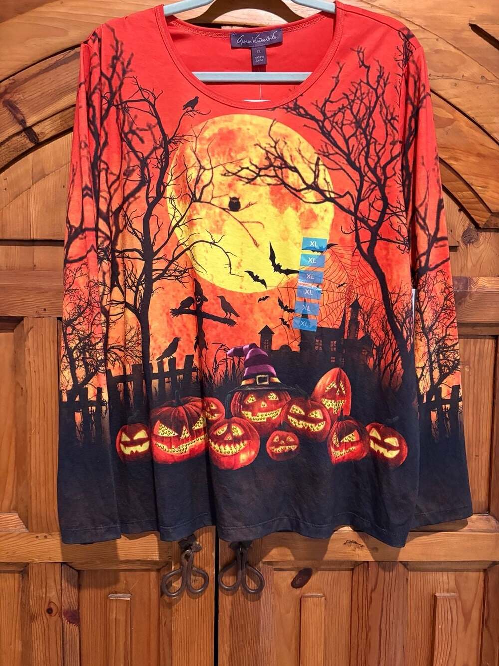 Gloria Vanderbilt Halloween Long Sleeve Shirt Size XL